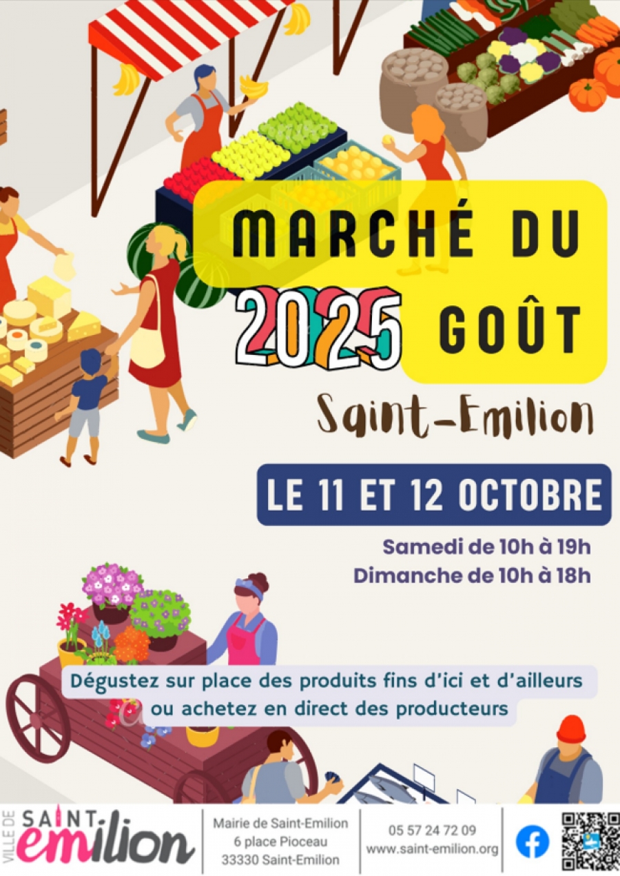 Marché du goût à Saint-Emilion