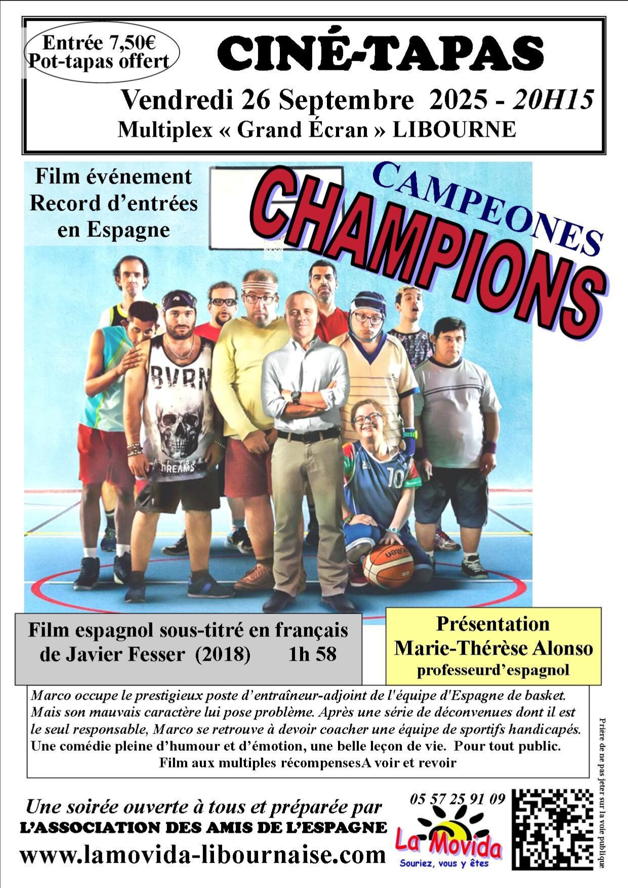 Ciné Tapas Campeones