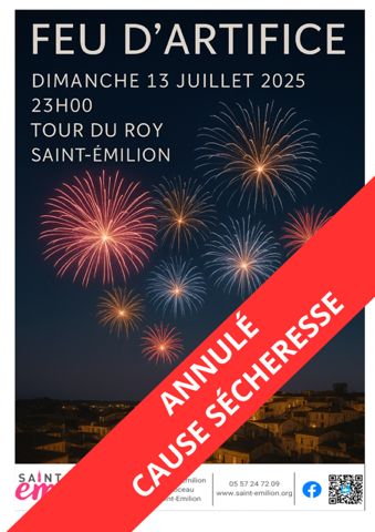 Fuegos artificiales en Saint-Emilion