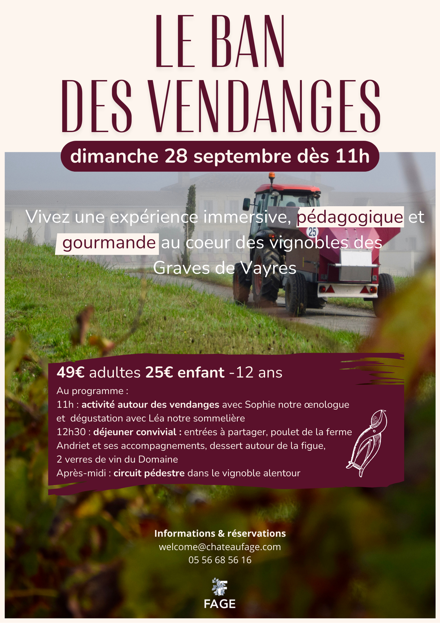 Ban des vendanges au Château Fage - La Maison des Vignes