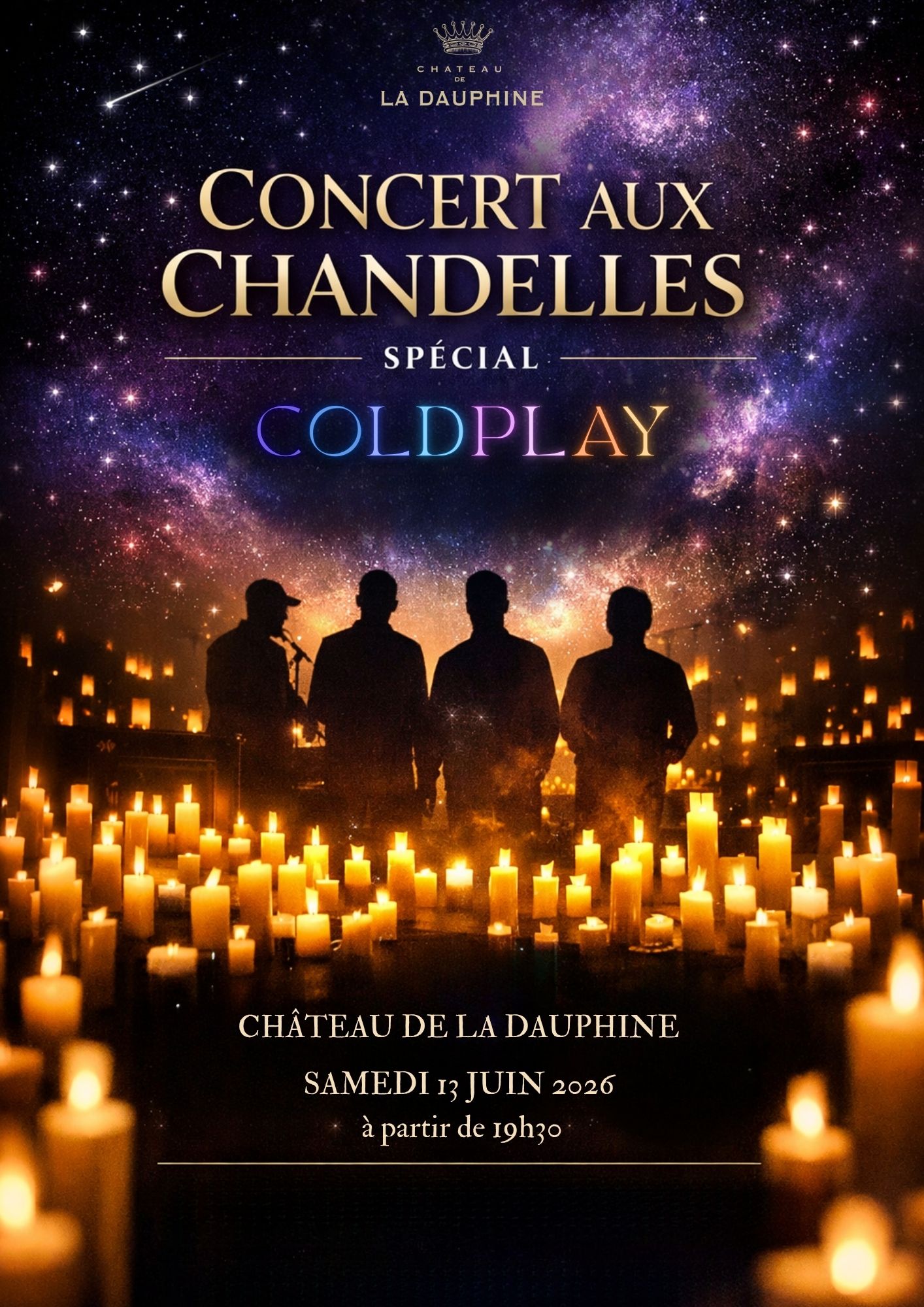 Concert aux chandelles - COLDPLAY : Château de La Dauphine