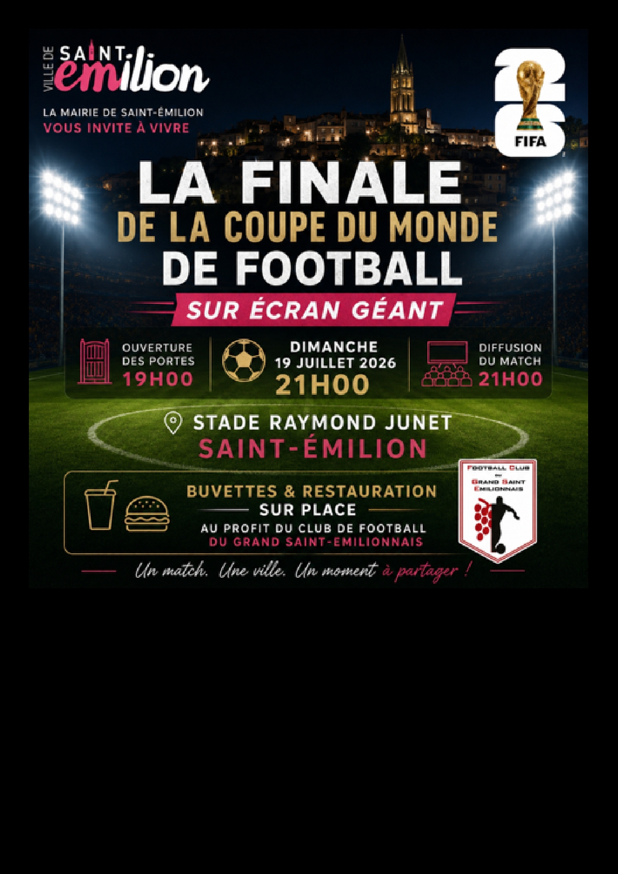 Venite a vivere la finale dei Mondiali di calcio!