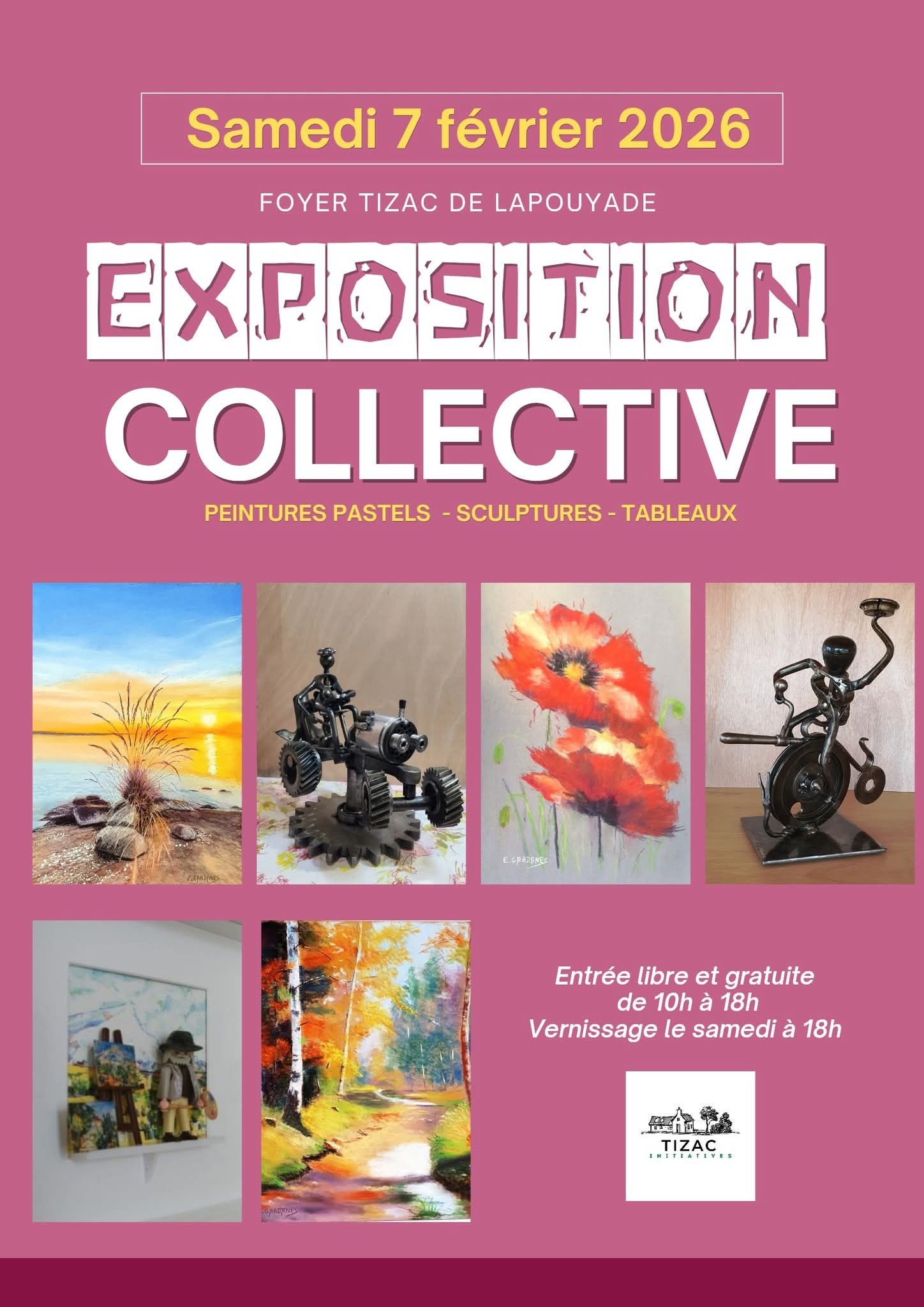 Exposition collective à Tizac de Lapouyade
