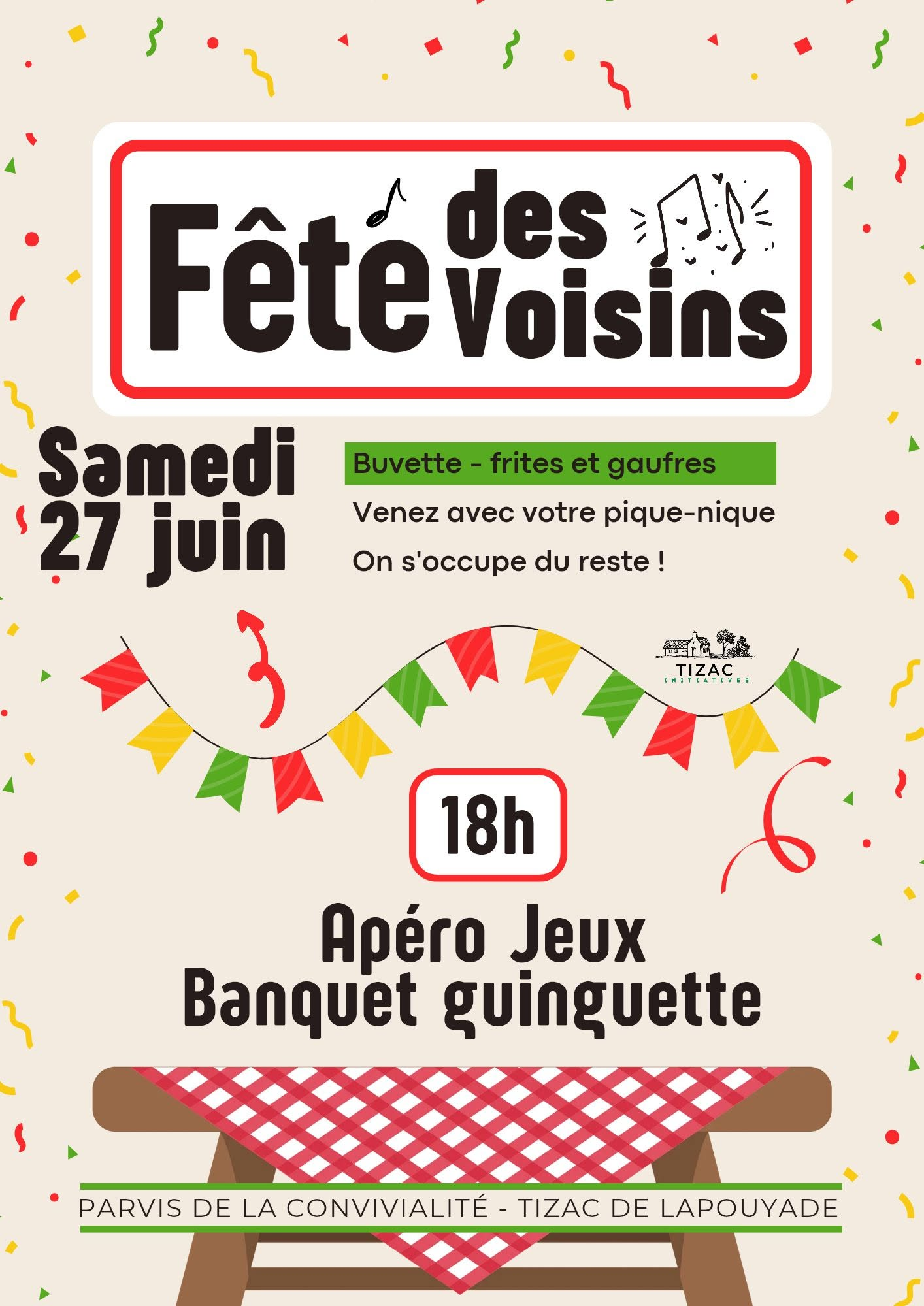 Fête des voisins à Tizac de Lapouyade