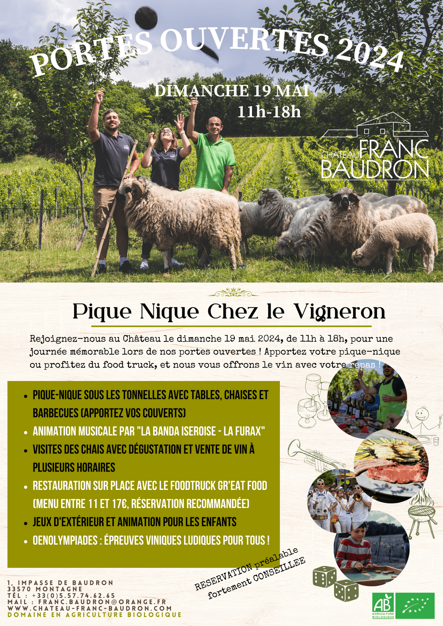 Pique-nique chez les vignerons au Château Franc Baudron