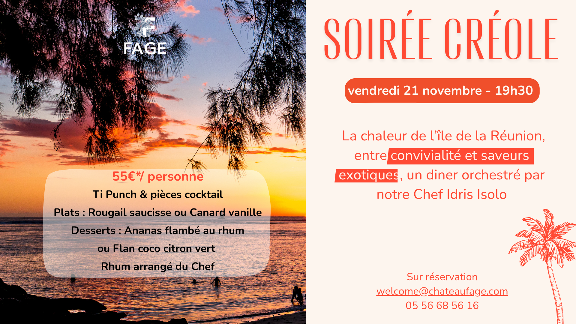 Noite crioula no Château Fage