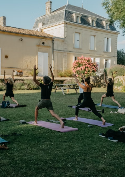 Yoga at Château La Mothe du Barry